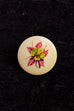 Vintage Brosche rund Akelei Blume Default Title 60er 70er Accessoires Boho Brosche bunt real-boho Rockabilly vintageberlin.de