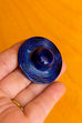 Vintage Brosche blau Sonnenhut