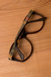Vintage Brillengestell Büffelhorn Seide