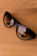 Vintage YSL Sonnenbrille schwarz