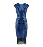 20er Jahre Charleston Kleid blau