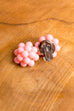 kleine 60s Ohrclips rosa Perlen
