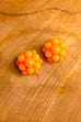 kleine 60s Ohrclips orange Perlen