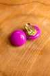 kleine 60s Ohrclips pink Button