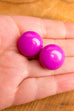 kleine 60s Ohrclips pink Button