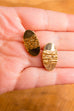 80er Jahre Ohrclips gold oval 70er 80er 90er Abendmode Accessoires Disco gold Ohrschmuck Schlager Schmuck Sekretärin vintageberlin.de