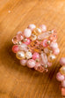 Vintage Ohrclips rosa Perlen