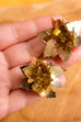 Vintage Ohrclips gold Blätter