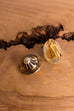 Vintage Clips gold Schild + Perle