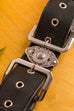 Biker Ledergürtel Doppelschnalle grau Gürtel M 48-50 Mann Rockabilly S 44-46 schwarz Special vintageberlin.de