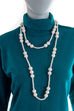 60er Jahre Perlenkette weiß 60er 70er Accessoires Disco Halsschmuck real-disco real_disco Schlager Schmuck Unisize weiß vintageberlin.de