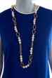 60er Jahre Perlenkette weiß Gold 60er 70er Accessoires Disco gold Halsschmuck real-disco real-schlager real_disco Schlager Schmuck Unisize weiß vintageberlin.de