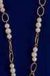 60er Jahre Perlenkette weiß Gold 60er 70er Accessoires Disco gold Halsschmuck real-disco real-schlager real_disco Schlager Schmuck Unisize weiß vintageberlin.de