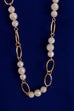 60er Jahre Perlenkette weiß Gold 60er 70er Accessoires Disco gold Halsschmuck real-disco real-schlager real_disco Schlager Schmuck Unisize weiß vintageberlin.de