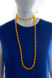 60er Jahre Perlenkette orange gelb 60er 70er Accessoires Disco gelb Halsschmuck orange real-disco real_disco Schlager Schmuck Unisize vintageberlin.de