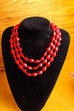Vintage Collier rot Default Title 60er 70er Abendmode Accessoires Disco Halsschmuck Rockabilly rot Schlager Schmuck Special Unisize vintageberlin.de