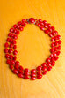 Vintage Collier rot 60er 70er Abendmode Accessoires Disco Halsschmuck Rockabilly rot Schlager Schmuck Special Unisize vintageberlin.de