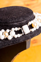 Vintage Collier weiß Perlen