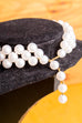 Vintage Collier weiß Perlen