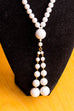 Vintage Halskette weiß Perlen