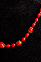 Vintage Halskette rot+gold