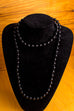 Vintage Halskette schwarze Perlen