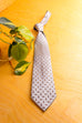 LOEWE Krawatte silber Seide Default Title 90er Accessoires braun Dandy Designer grau Krawatte silber vintageberlin.de