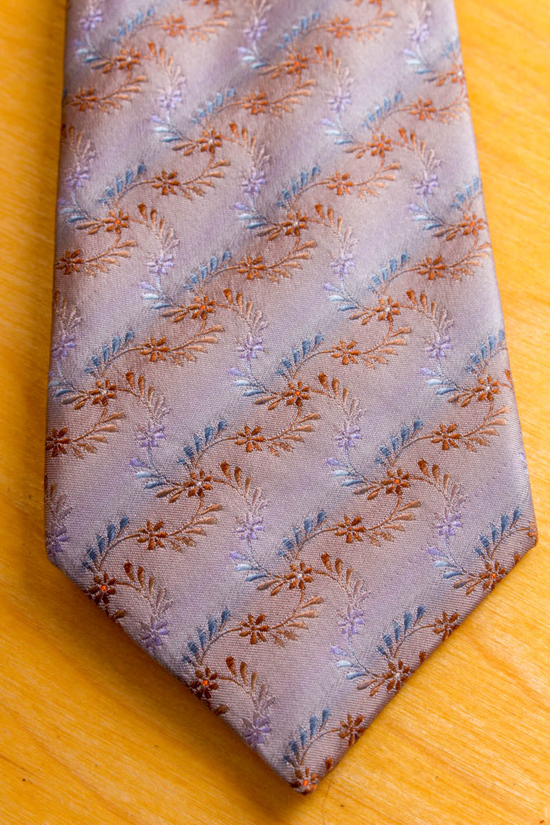 Seidenkrawatte pastell bunt Ranken