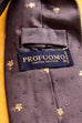 Seidenkrawatte grau Blumen 80er 90er Accessoires Dandy grau Krawatte vintageberlin.de
