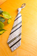 Disco Krawatte silber Muster