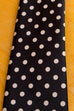 70er Krawatte schwarz weiß Punkte