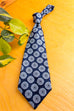 70er Krawatte blau Muster