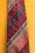 60s Krawatte schmal rot-braun 60er Accessoires braun bunt Dandy Disco Krawatte Rockabilly rot Schlager vintageberlin.de