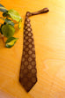60s Krawatte schmal gold-braun Default Title 60er Accessoires braun bunt Dandy Disco gold Krawatte Rockabilly Schlager vintageberlin.de