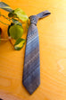60s Krawatte schmal grau-blau 60er Accessoires blau bunt Dandy Disco grau Krawatte Rockabilly Schlager vintageberlin.de