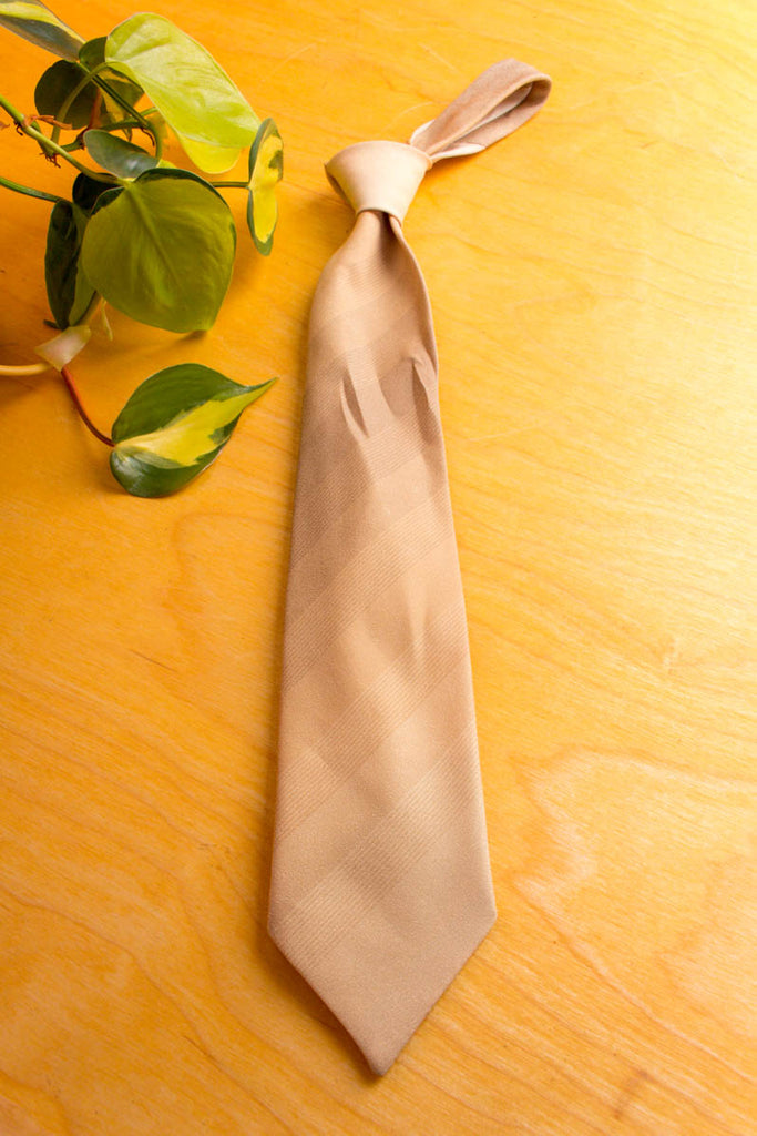60s Krawatte beige Streifen