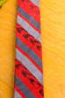 50s Krawatte rot-grau 50er 60er Accessoires bunt Dandy Disco grau Krawatte Rockabilly rot Schlager vintageberlin.de