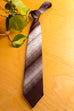 70s Krawatte silber-braun