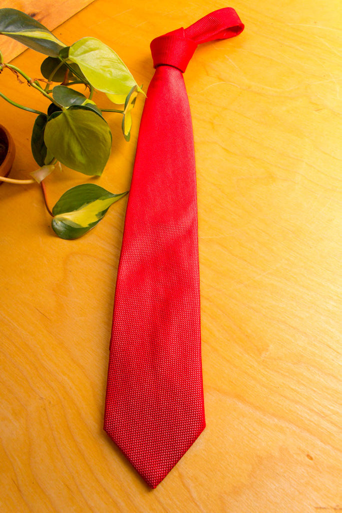edle Seiden Krawatte rot