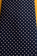 70er Krawatte schwarz-weiß Punkte