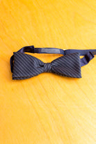 Vintage Fliege dunkelblau Streifen