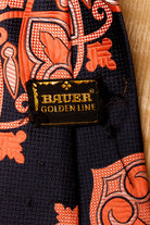 60er Jahre Schlips breit rosa marine