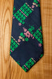 60s Krawatte breit blau rosa grün