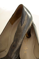 elegante Vintage Pumps schwarz gold
