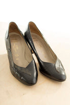 elegante Vintage Pumps schwarz gold