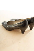 elegante Vintage Pumps schwarz gold