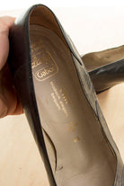 elegante Vintage Pumps schwarz gold