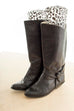 Vintage Leder Stiefel schwarz Knoten Default Title 35 80er Boho Disco Frau Rockabilly Sale Schuhe schwarz Sekretärin vintageberlin.de