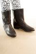 80er Stiefeletten braun Applikation 36 80er Boho braun Disco Frau Rockabilly Sale Schuhe schwarz vintageberlin.de