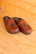 Vintage Holz Clogs Leder 60er 70er Boho braun Disco Frau Hippie Rockabilly Schlager Schuhe Special vintageberlin.de